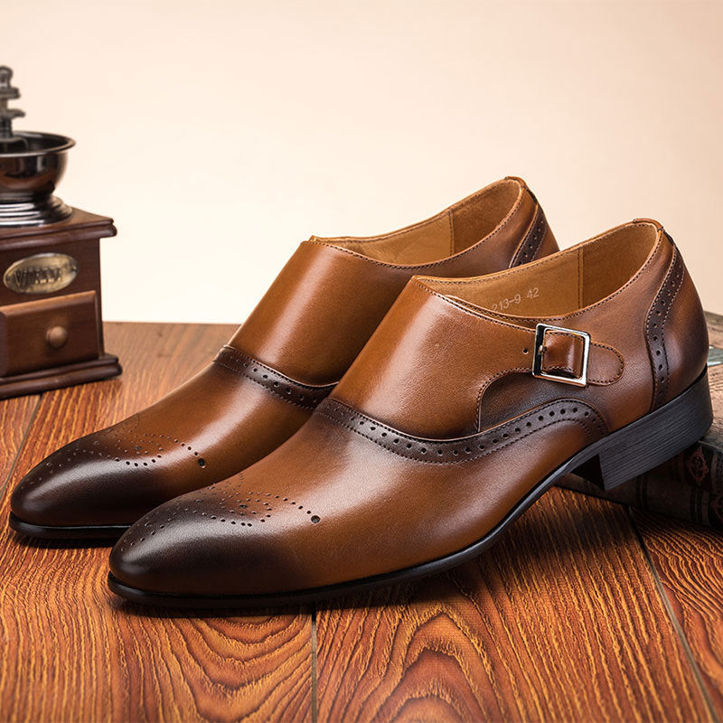 Brock Men's Leather Shoes for Business Casual Wear
