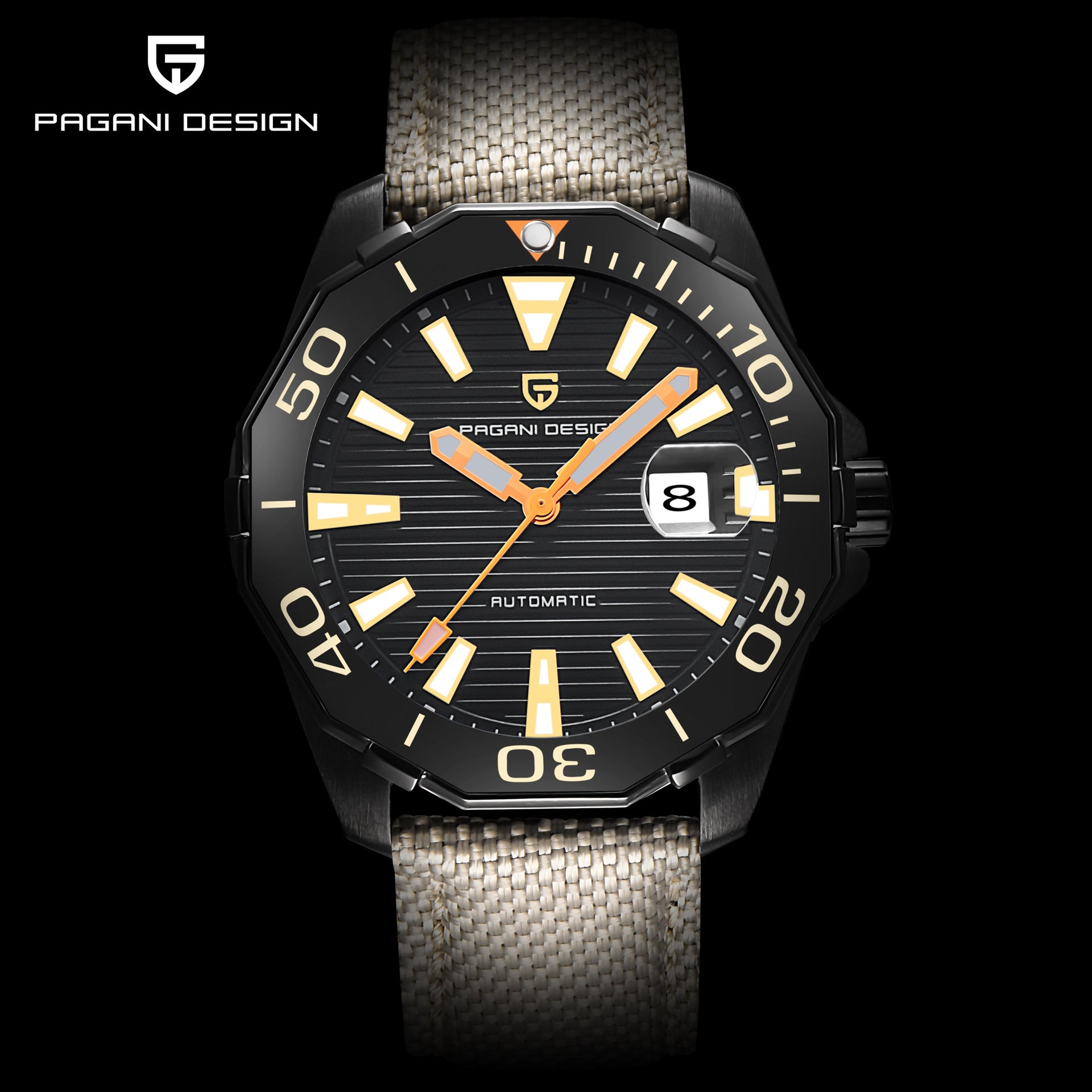 Men's Multifunctional Round Steel Watch with Steel Band