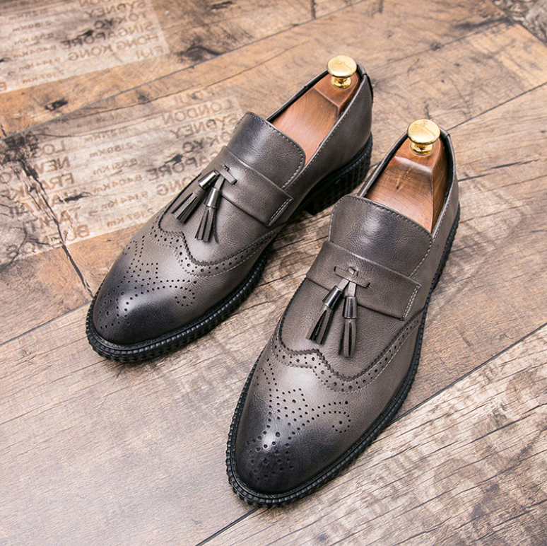 Men's Summer Breathable British Loafers with Tassels