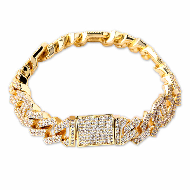 14mm Full Zircon Hip Hop Cuban Chain for Men