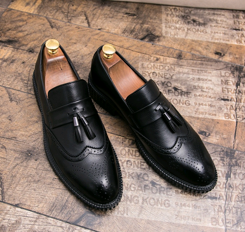 Men's Summer Breathable British Loafers with Tassels