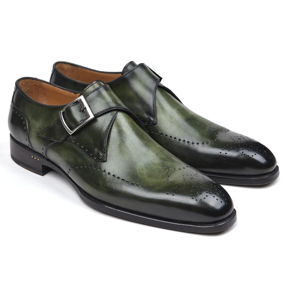 Gradient Color Pointed Toe Business Leather Shoes for Men