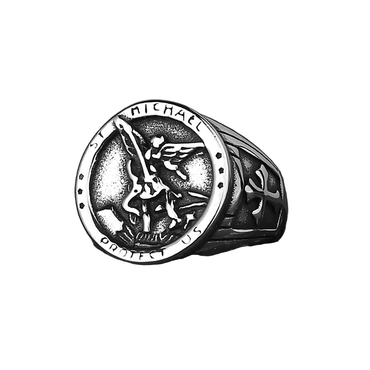 Vintage Silver Cross Ring for Men