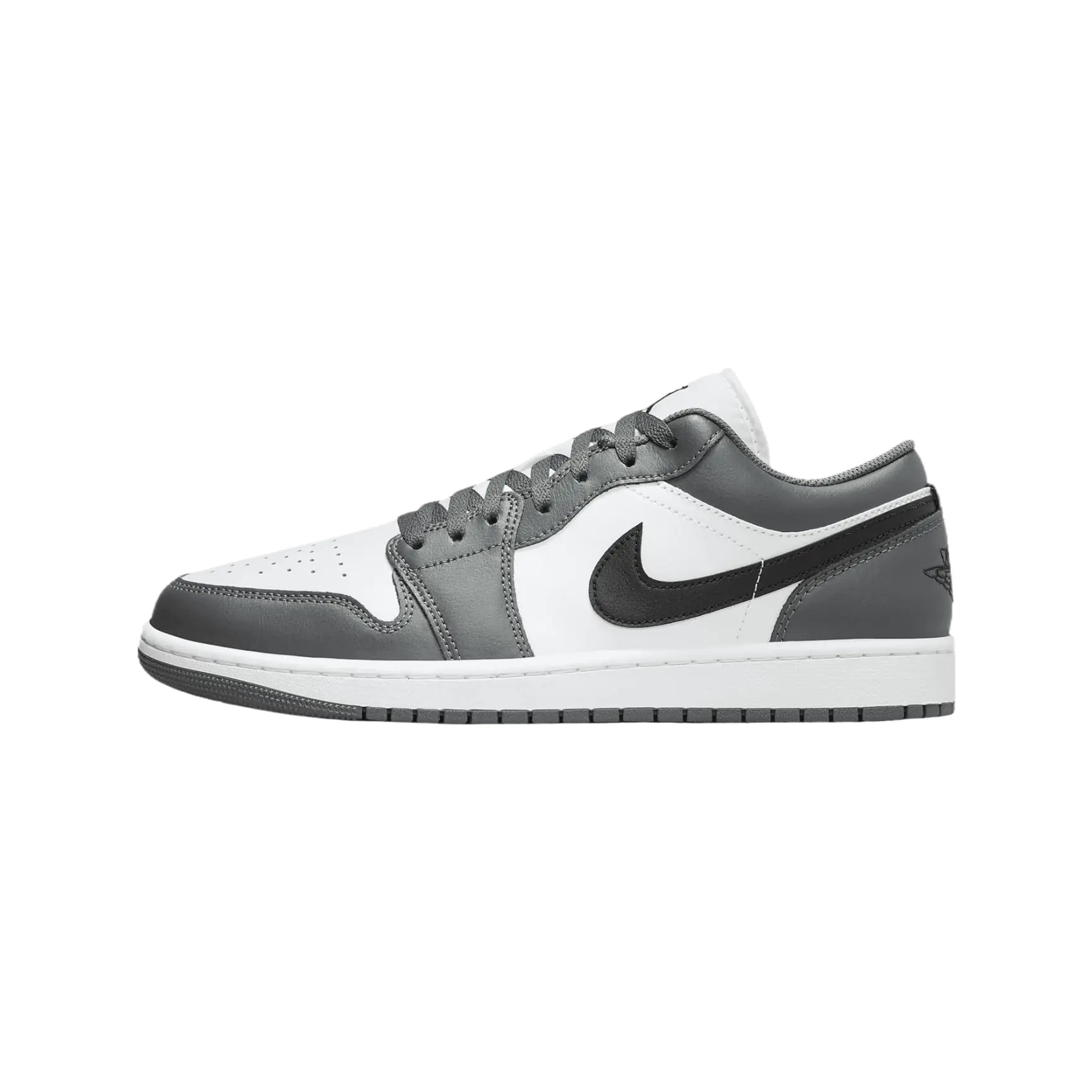 Jordan Mens 1 Low White/Black-Iron Grey (553558 152) - 8