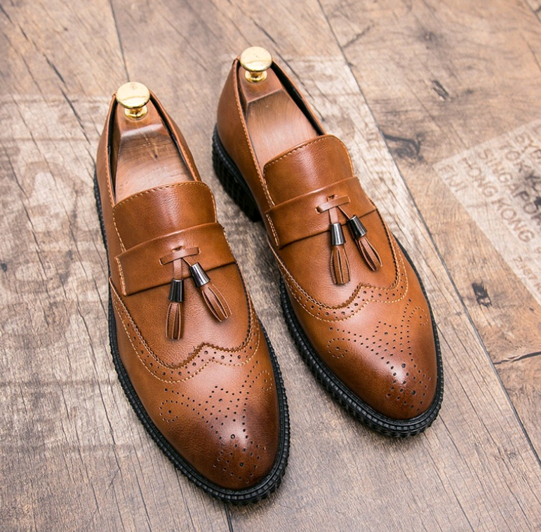Men's Summer Breathable British Loafers with Tassels