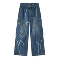 Loose Straight Zipper Hip Hop Cargo Pants for Men