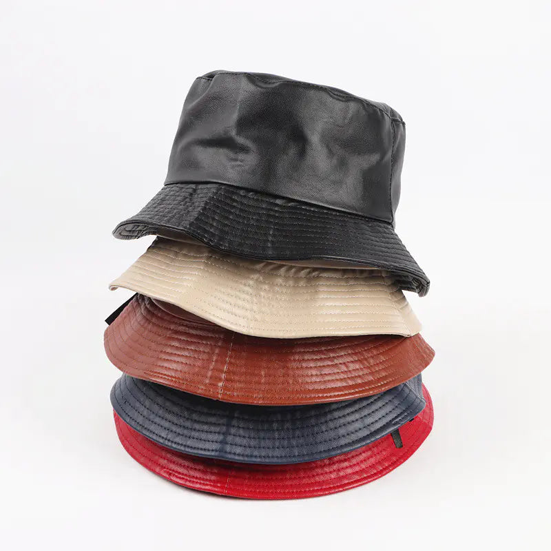 Fashionable Versatile Leather Hat for Men and Women