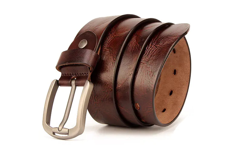 Genuine Leather Vintage Belt for Casual Jeans Wear