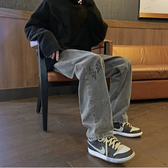 Vintage Smoky Grey Jeans for Men