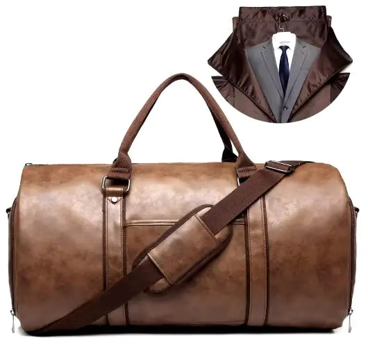 Geestock PU Leather Garment Travel Bag