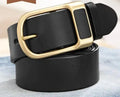 Vintage Buckle Leather Belt for Men's Casual Pants