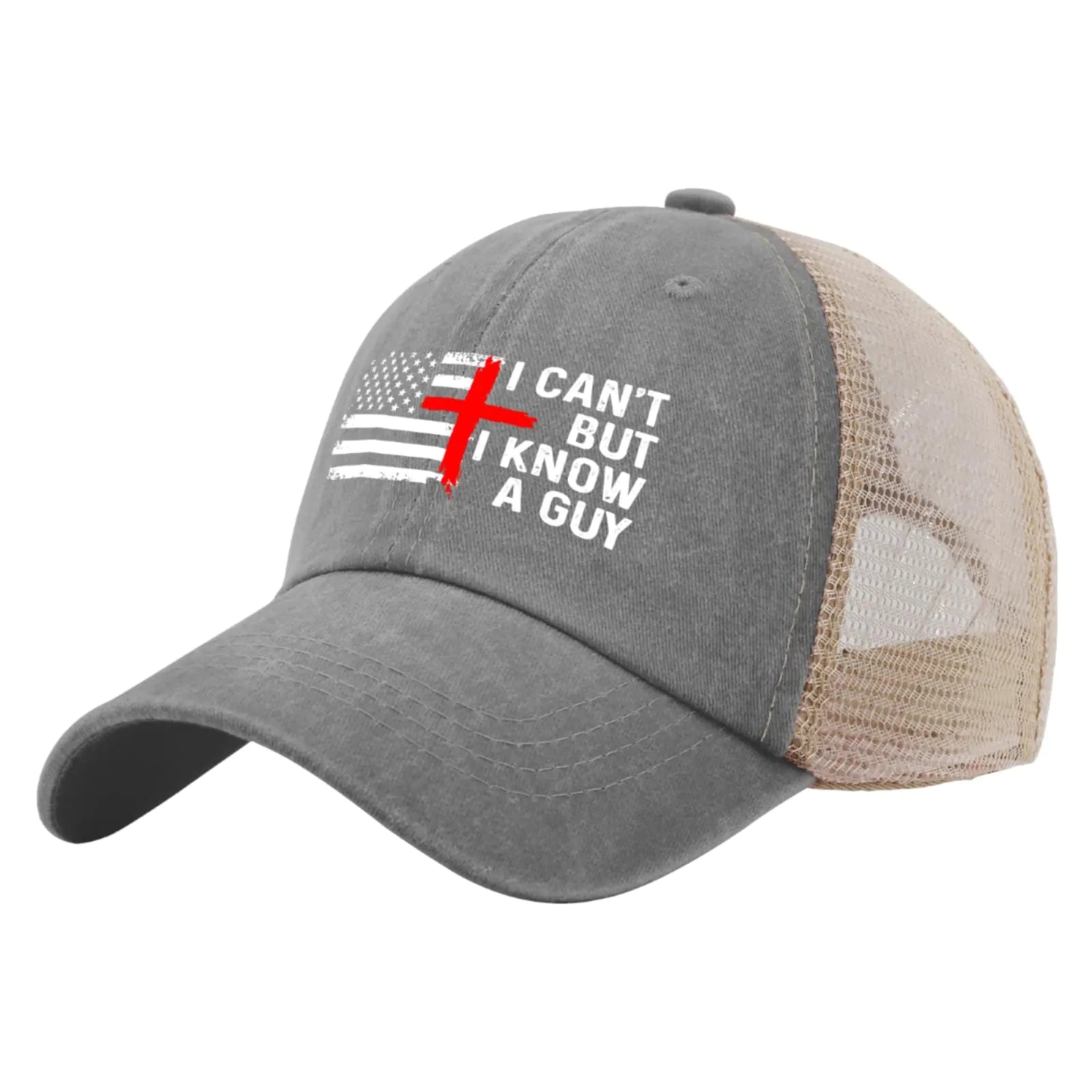 Dad Hat I Cant But Know an Guy Trucker Hat Men Funny Mesh Baseball Cap for Summer Gray