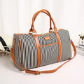 Striped Canvas Travel Bag