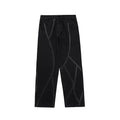 Washed Striped Casual Jeans for Men