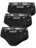 Nike Men`s Everyday Cotton Stretch Briefs 3 Pack (Black(KE11065-001)/W Large)