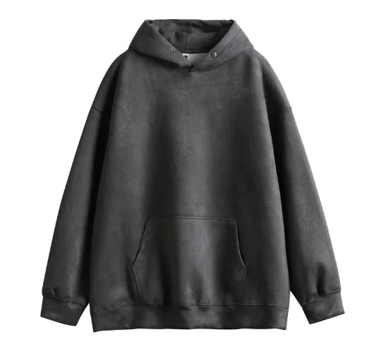 Suede Hoodie for Men (One Piece)