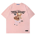 Aelfric Eden Mens Oversized Bear Graphic Tees Streetwear Casual Summer Tops T-Shirt Unisex