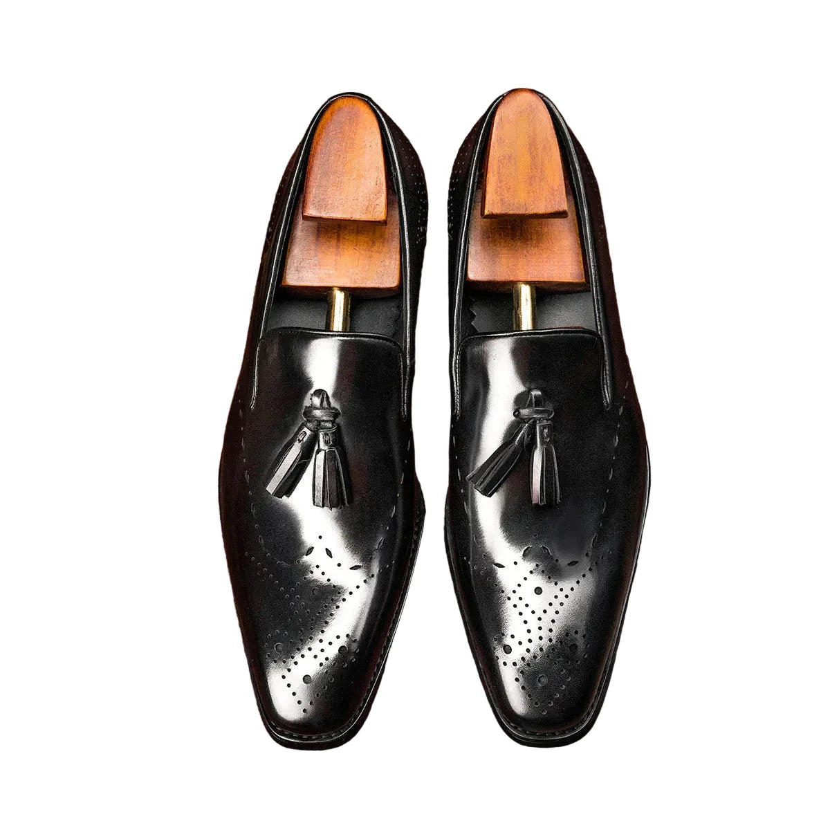 Fringed Cowhide Business Shoes for Men