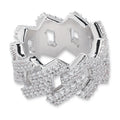 Men's Diamond Hip-Hop Ring with Zircon Stones