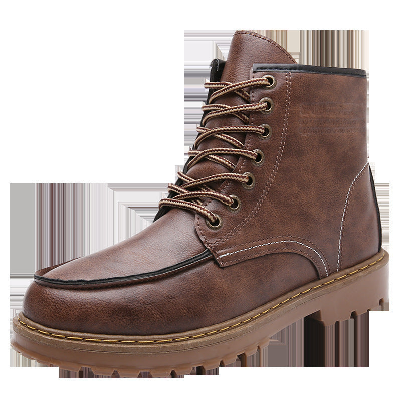 2026 British Style Mid-High Men's Tooling Shoes