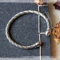 Handmade Retro Old Matte Sterling Silver Bracelet