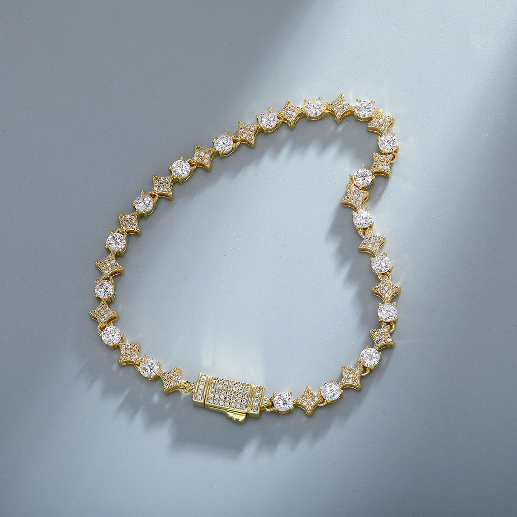 Personalized Zircon Tennis Necklace & Bracelet for Men – Hip Hop Style