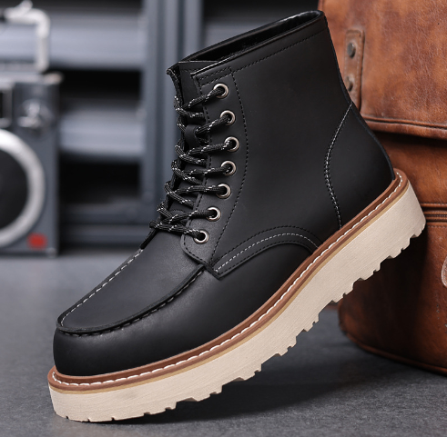 2026 British Style Mid-High Men's Tooling Shoes