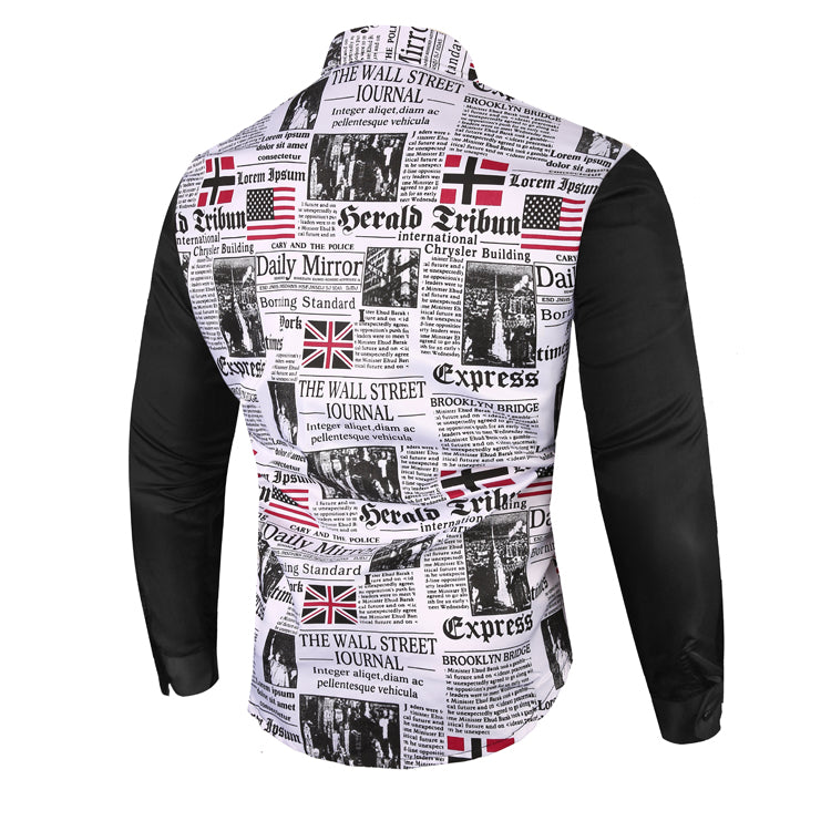 Casual Retro Polyester Shirt for Men