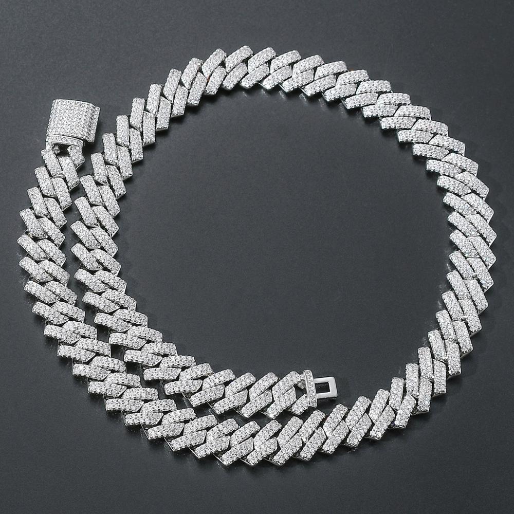 Men's Hip Hop Cuban Link Necklace with Zircon Stones
