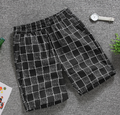 High-End Plaid Loose Beach Shorts for Men