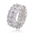 Hip Hop Men's Gold Ring with Zircon Stones