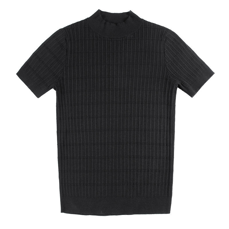 Summer New Men's Casual Striped Knit T-Shirt