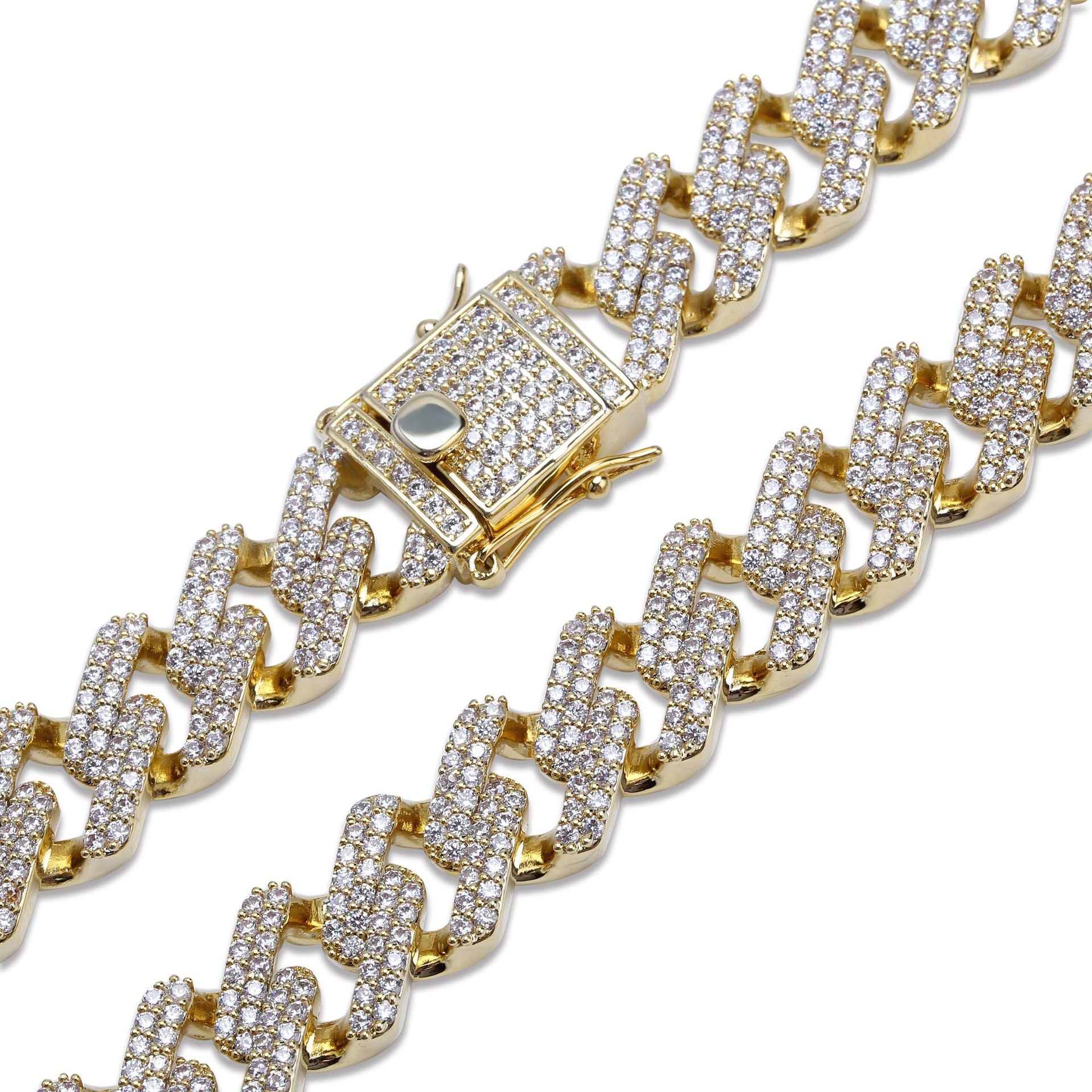 Men's Hip Hop Miami Cuban Link Necklace with Zirconia