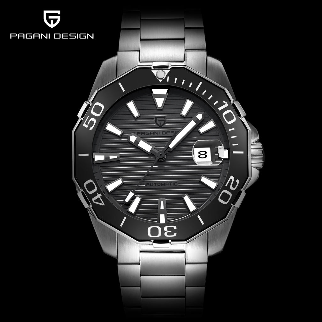 Men's Multifunctional Round Steel Watch with Steel Band