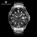 Men's Multifunctional Round Steel Watch with Steel Band