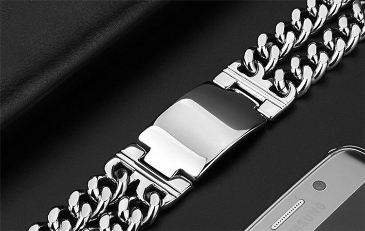 Classic Men's Titanium Steel Cross Bracelet