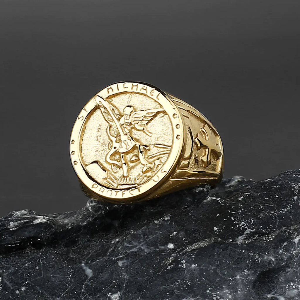 Vintage Silver Cross Ring for Men