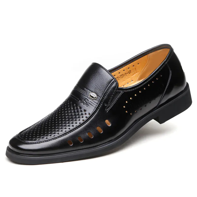 Breathable Leather Sandals for Middle-aged Men