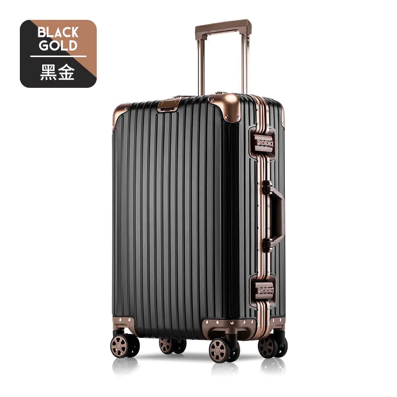 Aluminum-Magnesium Alloy Rolling Business Luggage 20/24/28"