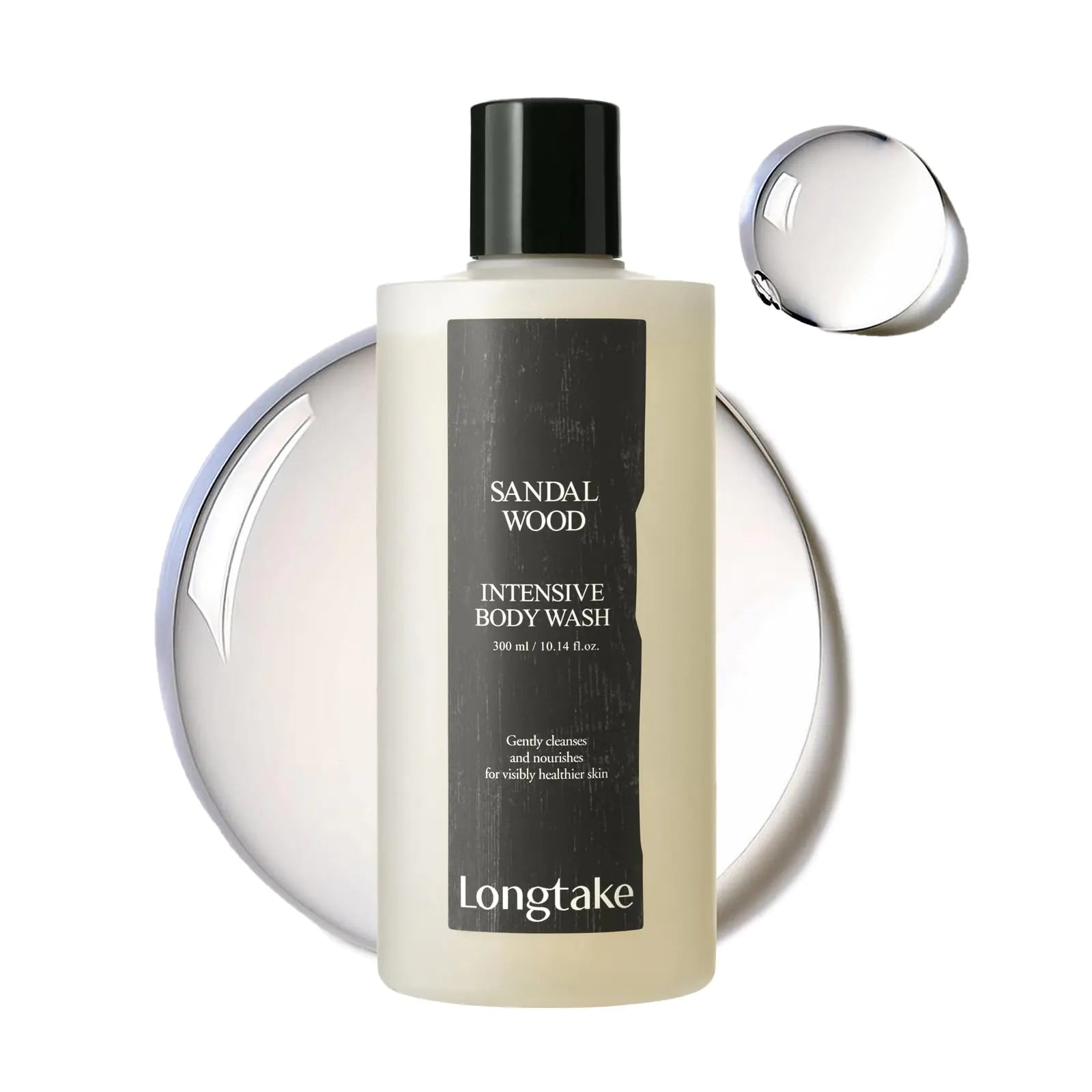 LONGTAKE Sandalwood Intensive Perfume Body Wash 10.1 Fl OzㅣSoothing protectionㅣStrengthening skin barrierㅣHydrating MoisturizingㅣFor All TypesㅣValentines Day Gifts
