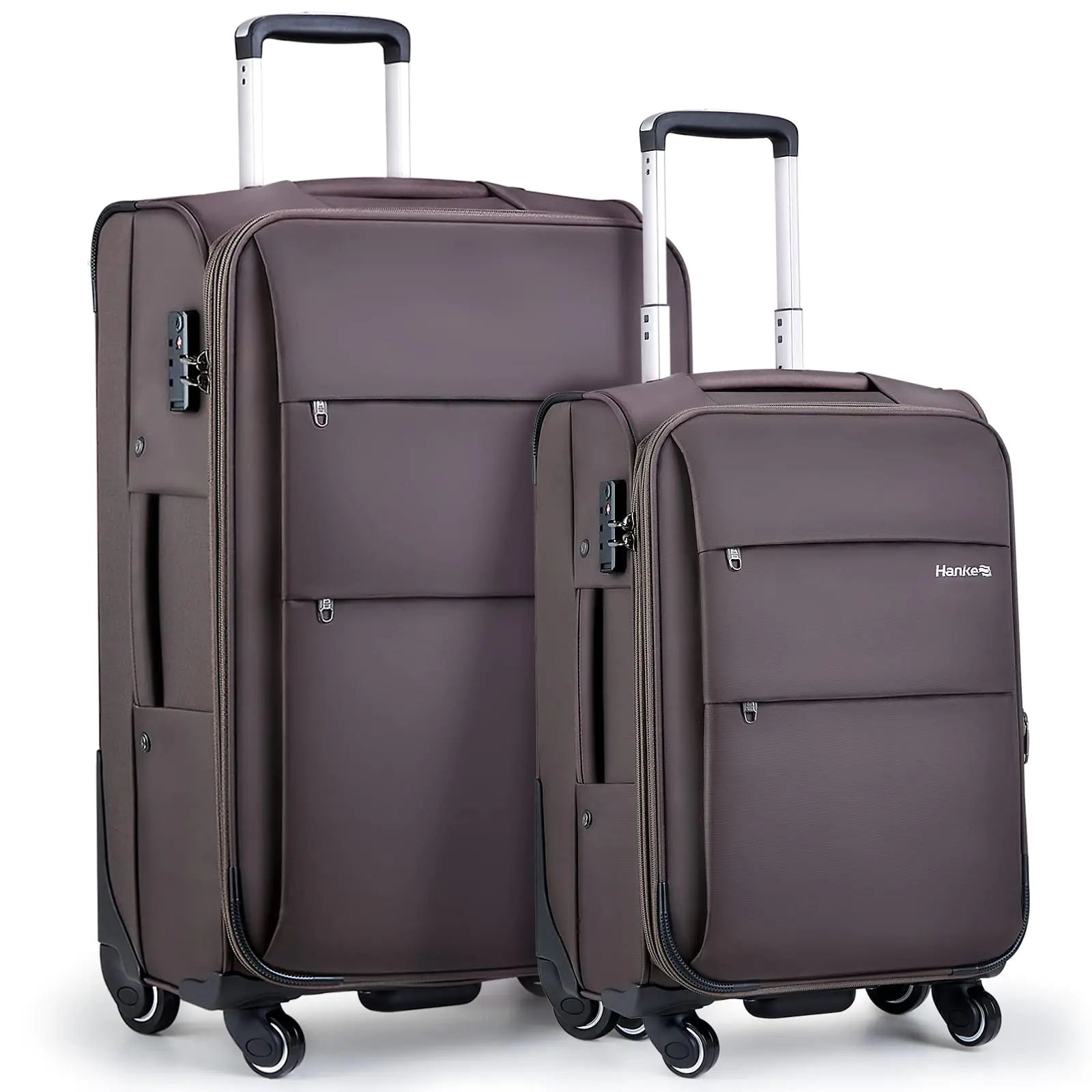 Hanke 20/28 Inch 2 Piece Luggage Sets with Spinner Wheels Expandable