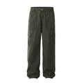 Vintage Wash Loose Fit Straight Leg Pants for Men